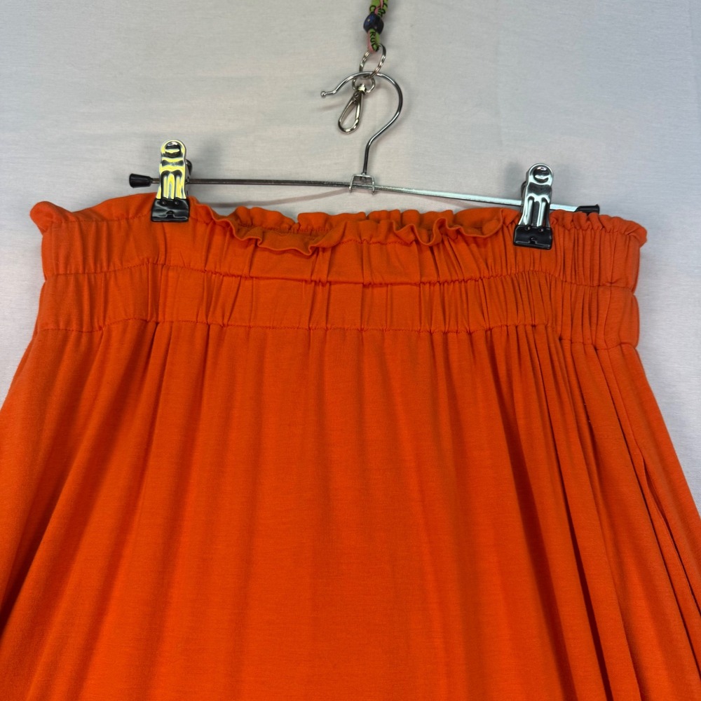 Boden Orange Smocked Paperbag Waist Maxi Skirt with Pockets US 8R R0135 - Picture 3 of 6